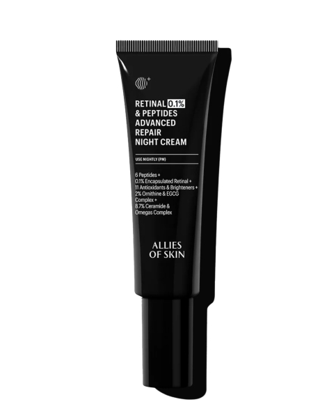 Крем нічний антивіковий з ретиналем 0.1% Allies Of Skin Retinal & Peptides Advanced Repair Night Cream 48mL