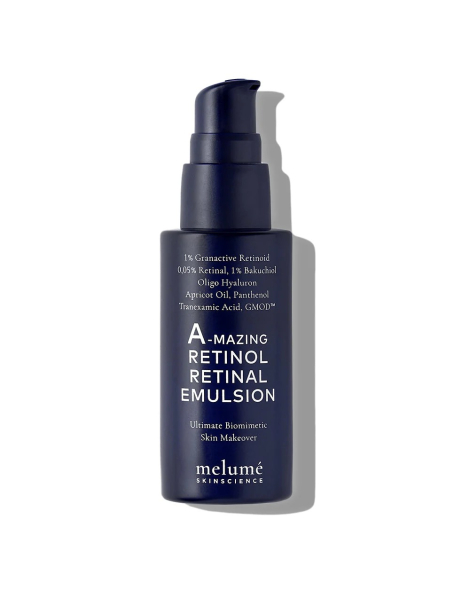 Нічна мікроемульсія з ретиноїдом і ретиналем Melumé Skinscience A-mazing Retinol Retinal Emulsion 30mL
