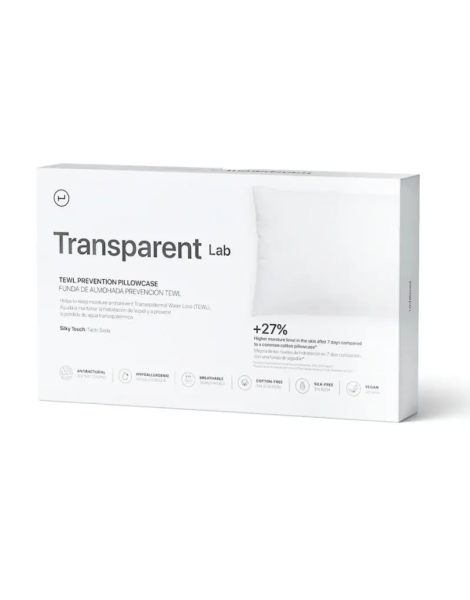 Наволочка із зволожуючими та антивіковими властивостями Transparent Lab Pillowcase Standard Size 40 x 80