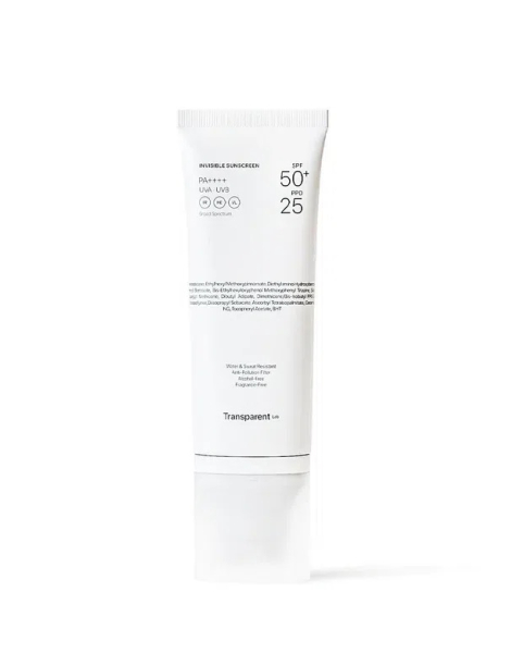 Невидимий ультралегкий сонцезахисний крем для обличчя Transparent Lab Invisible Sunscreen SPF 50+ 100mL